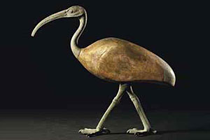 Bronze gilden wooden ibis