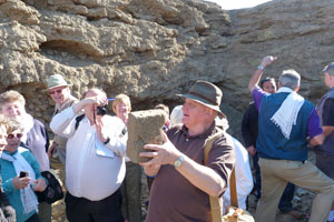 John Romer, stamped mudbrick, Malqata