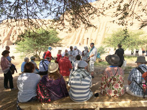 Ahmed El Saghir giving talk at Abu Simbel