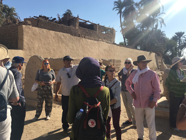 Amr El Sharqawy guides us around our final site of the week - the rarely-visited West Theban temple of Seti I
