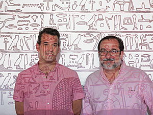hieroglyphs team Bill Manley and José-R. Pérez-Accino.