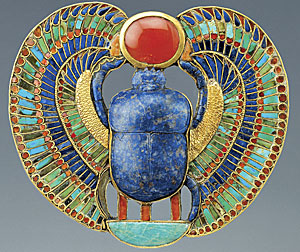 Tutankhamun's pectoral, found in his tomb, now in Egyptian Museum Cairo.
